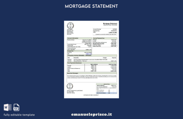 stile verificato Estratto conto ipotecario della Banca Centrale della Liberia Mo